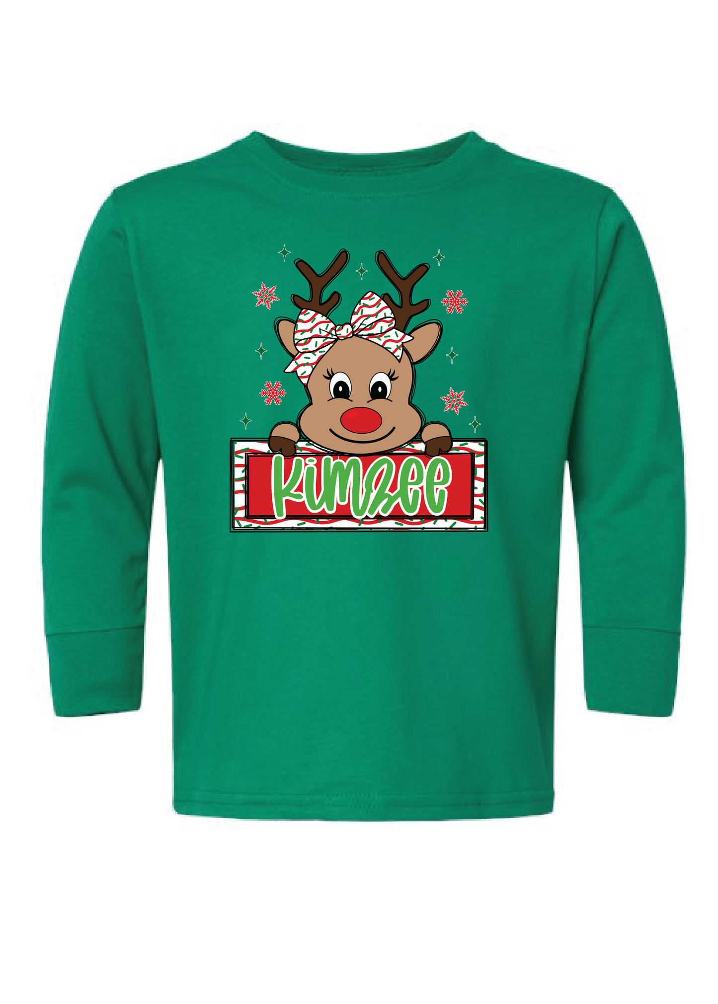 Girl Reindeer Namedrop Long Sleeve