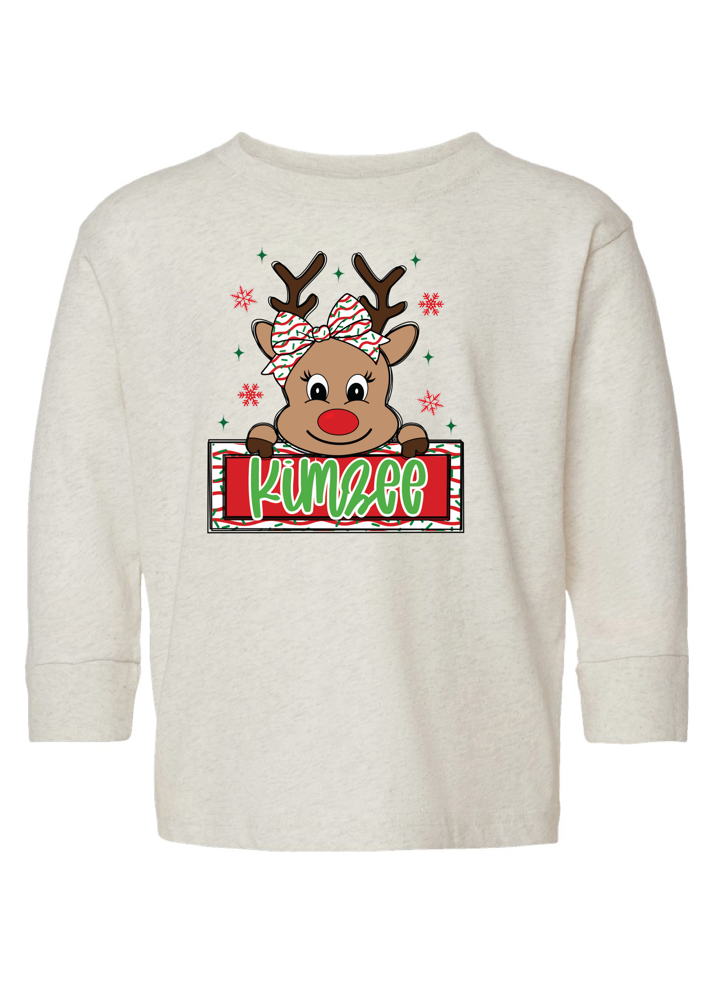 Girl Reindeer Namedrop Long Sleeve