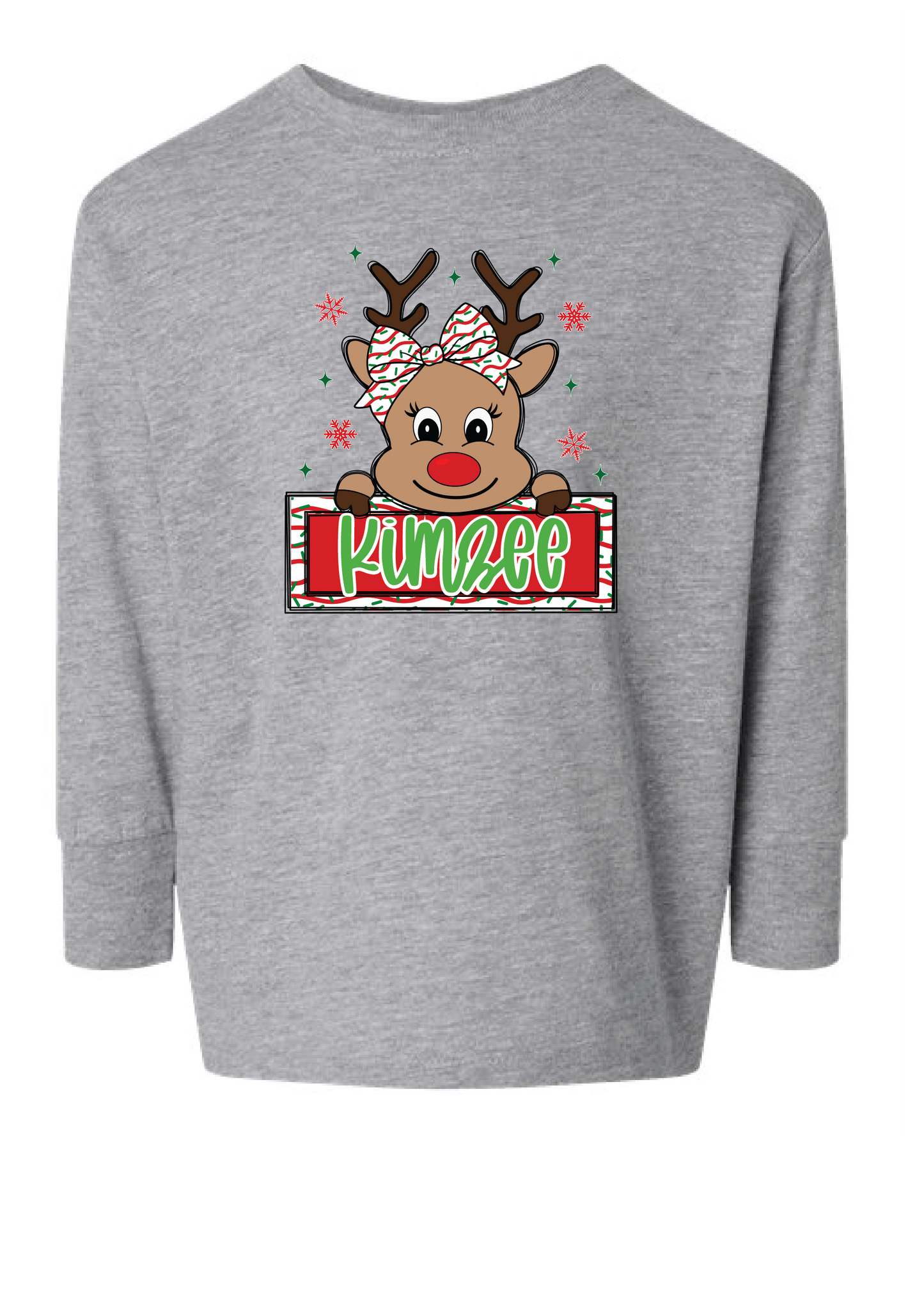 Girl Reindeer Namedrop Long Sleeve