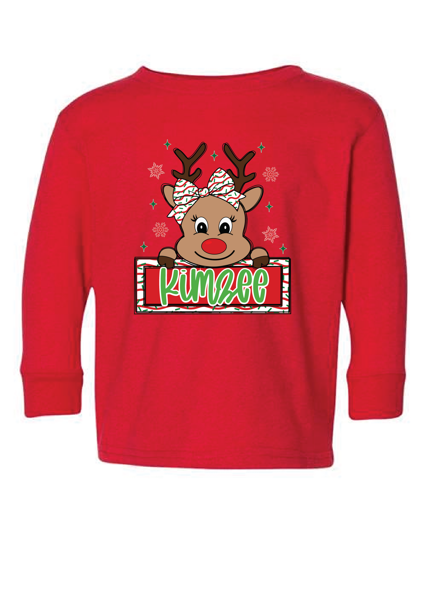 Girl Reindeer Namedrop Long Sleeve