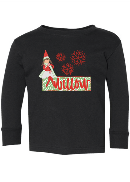 Girl Elf Namedrop Long Sleeve