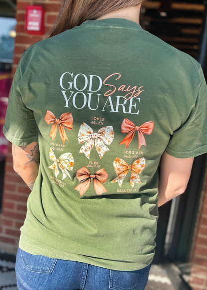 ADULT God Says you Are Comfort Color Tee