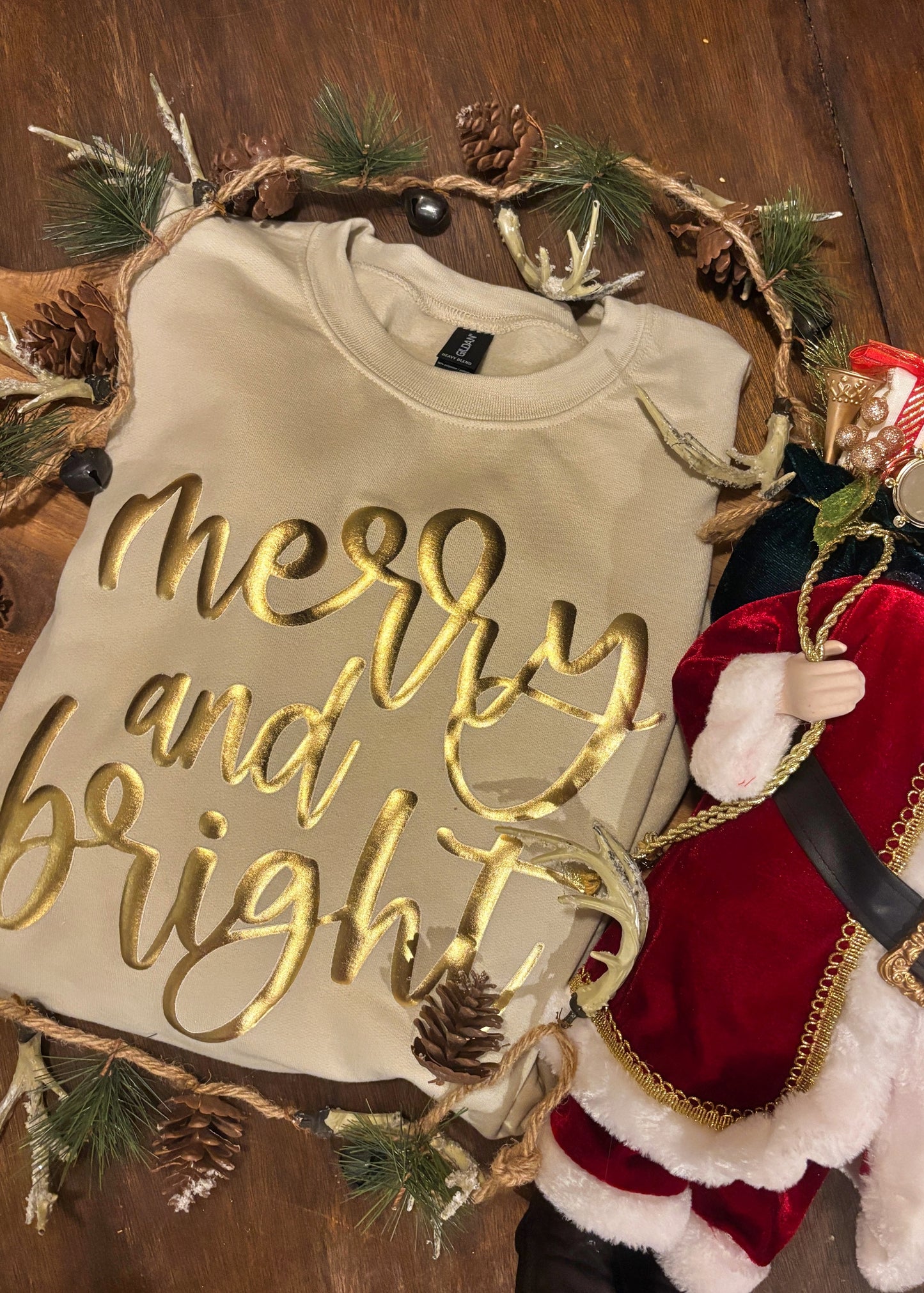 Metallic Puff Sweatshirt