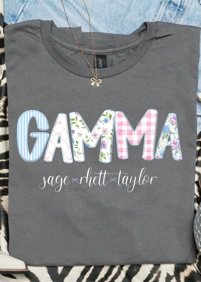 Grandmillennial Custom Name Tee