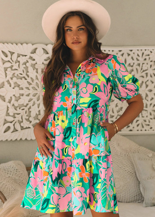 Garden Party Puff Sleeve Dress