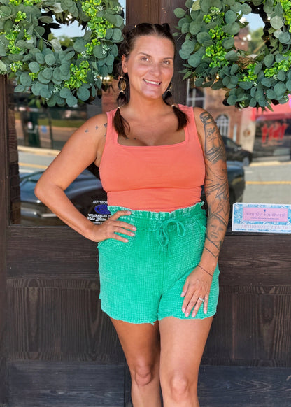 Sun-Washed Gauze Shorts