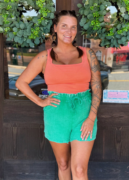 Sun-Washed Gauze Shorts