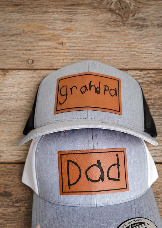 Handwritten Leather Patch Hat