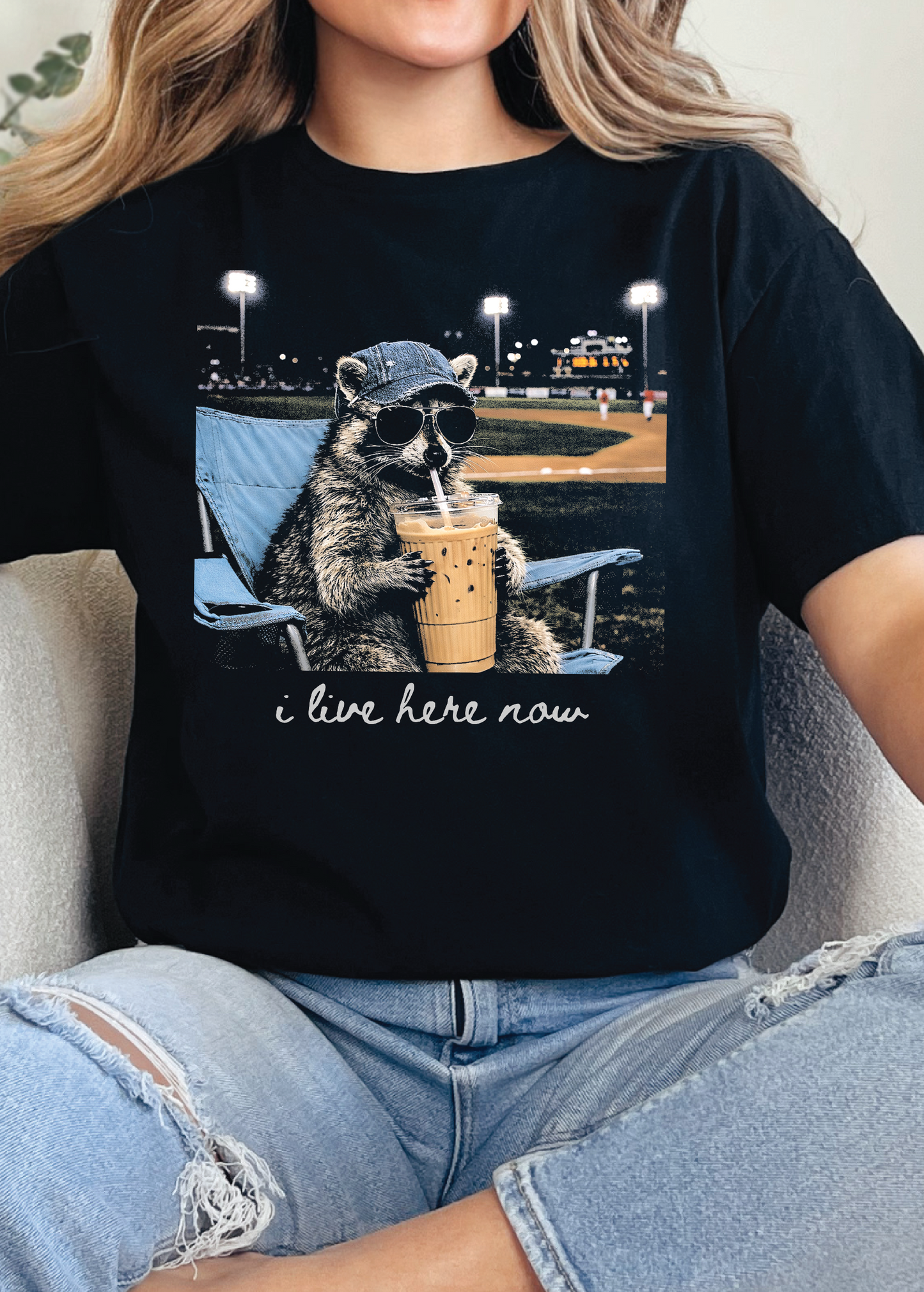 I live here now graphic tee