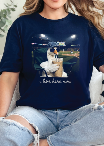 I live here now graphic tee