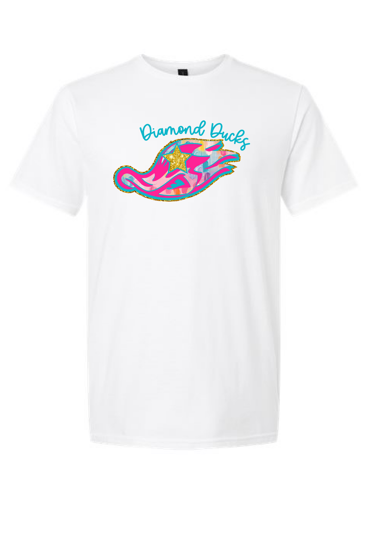 Watercolor Diamond Ducks Graphic Tee