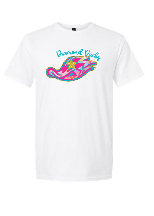 Watercolor Diamond Ducks Graphic Tee
