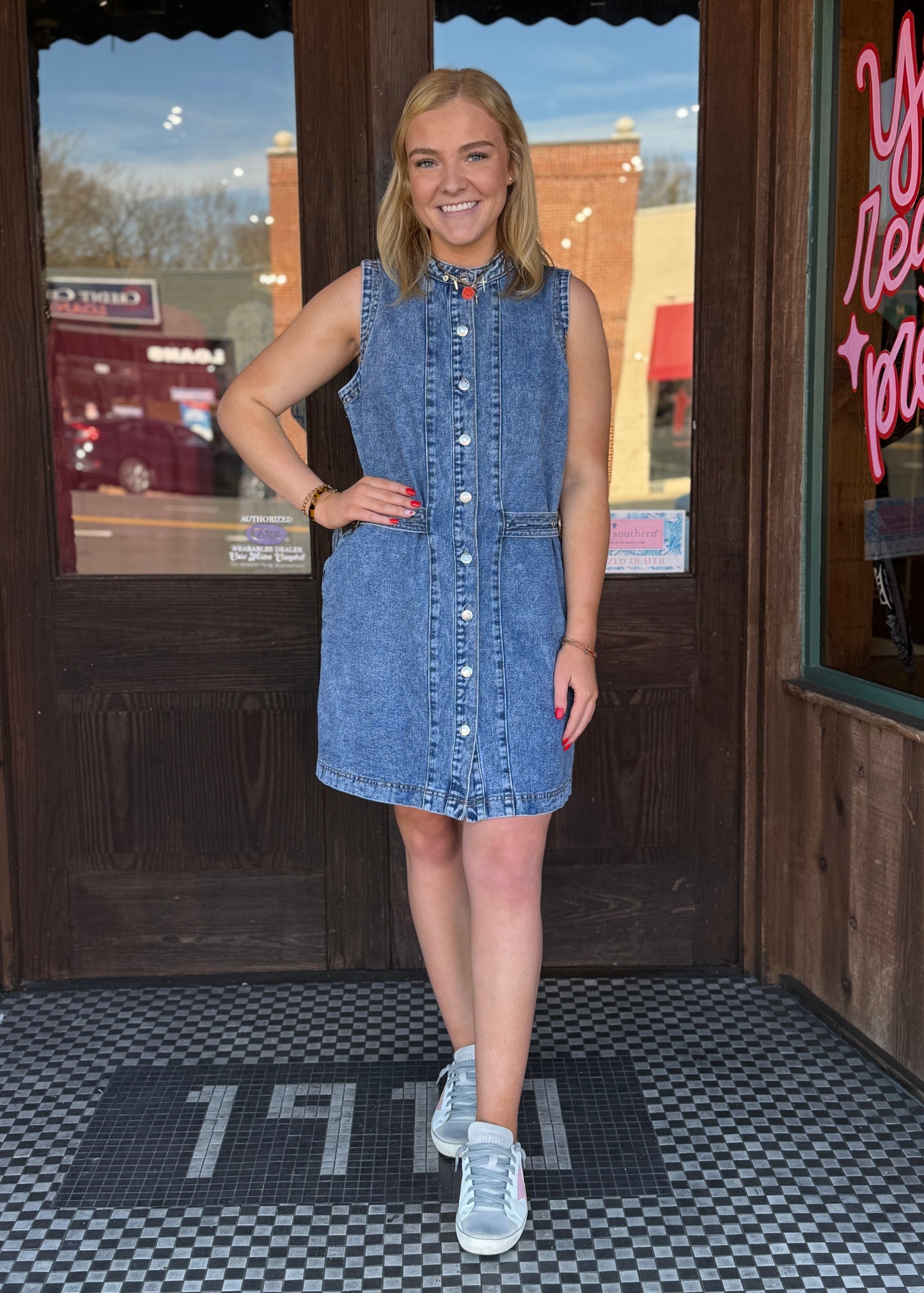 Cowboy Take Me Away Denim Dress
