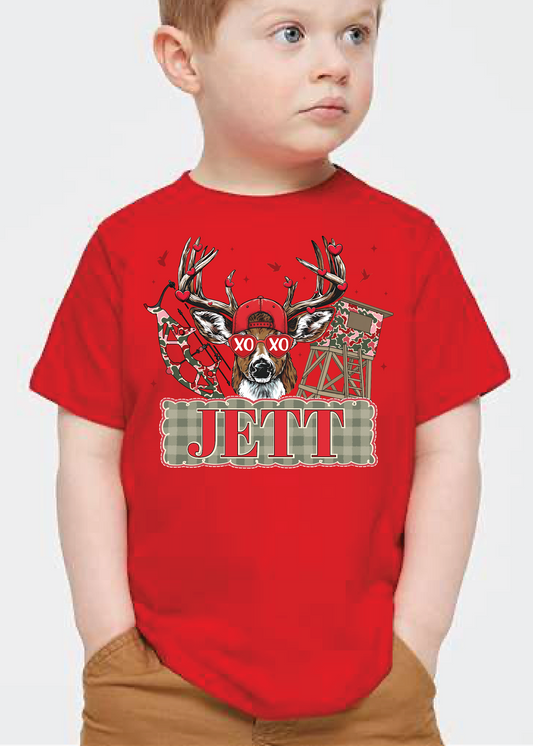 Boys Huntin' for love name tee