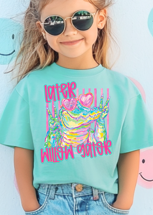 Later Custom Gator Graphic Tee-Girl