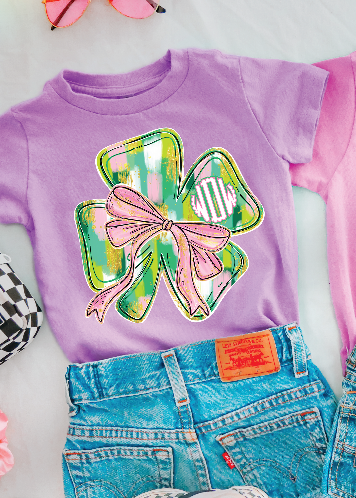 Lucky Clover Monogram Graphic Tee