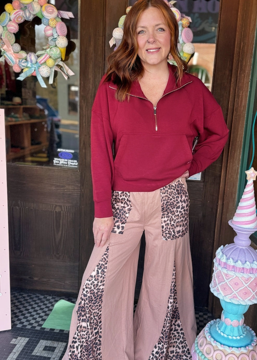 Leopard Patchwork Pants