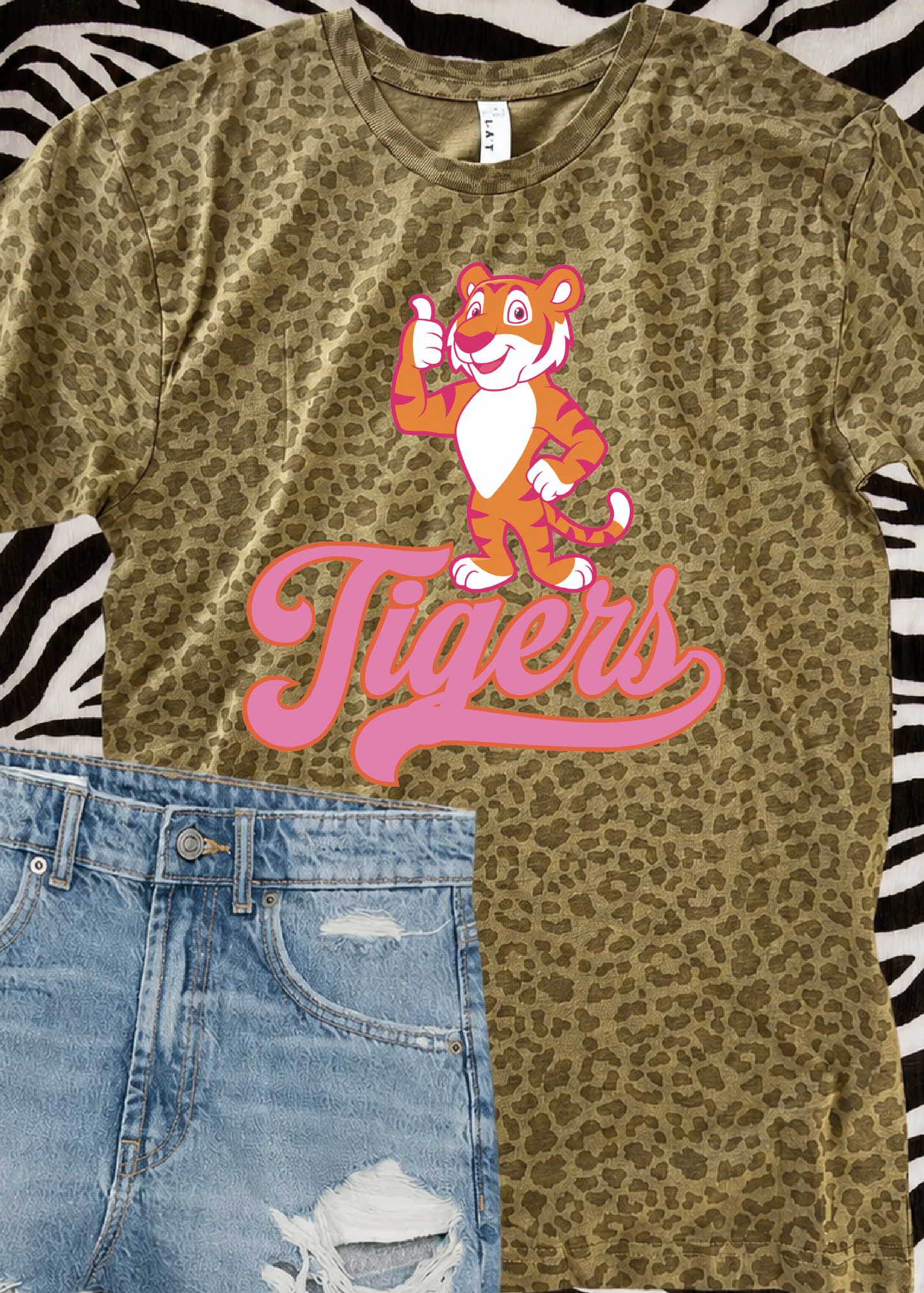 Leopard Preppy Mascot Tee