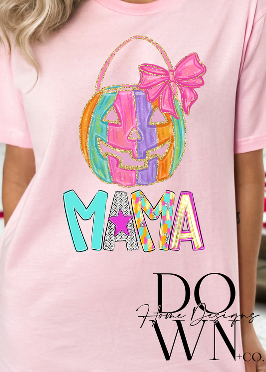 MAMA watercolor pumpkin tee