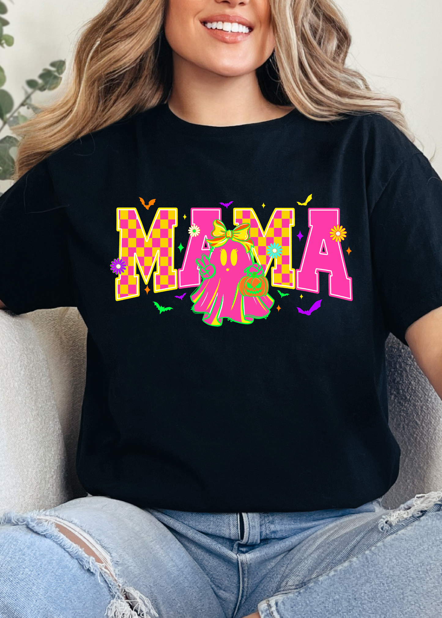 Mama Checkered Tee