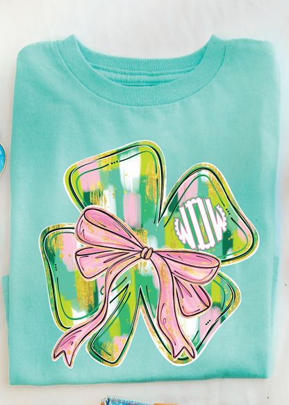 Lucky Clover Monogram Graphic Tee