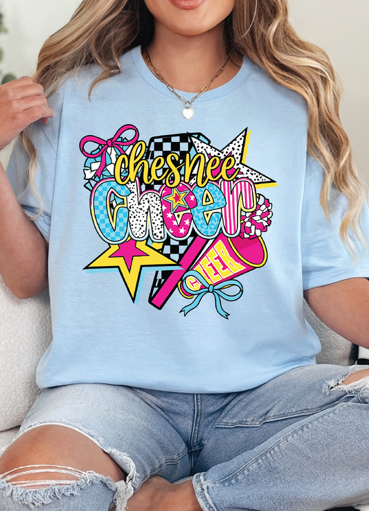 CMS Checkered Cheer Tee