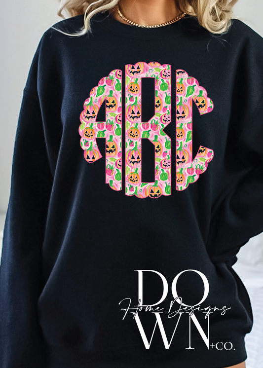 Halloween Monogram Crewneck