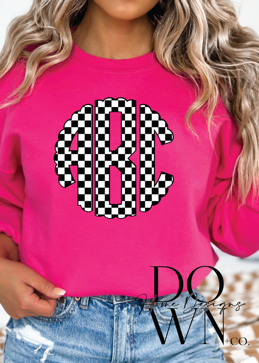 Checkered Monogram Crewneck