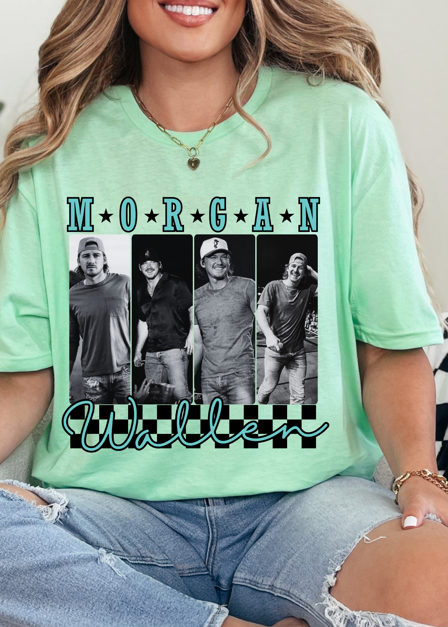 Morgan Checkered Mystery Tee