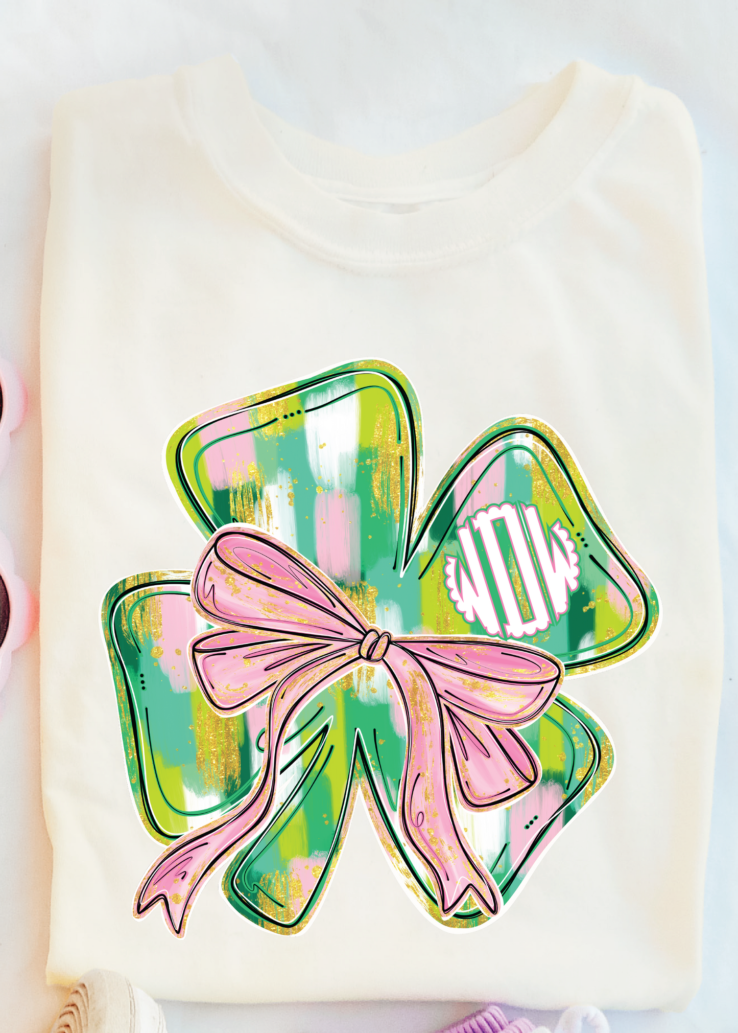 Lucky Clover Monogram Graphic Tee