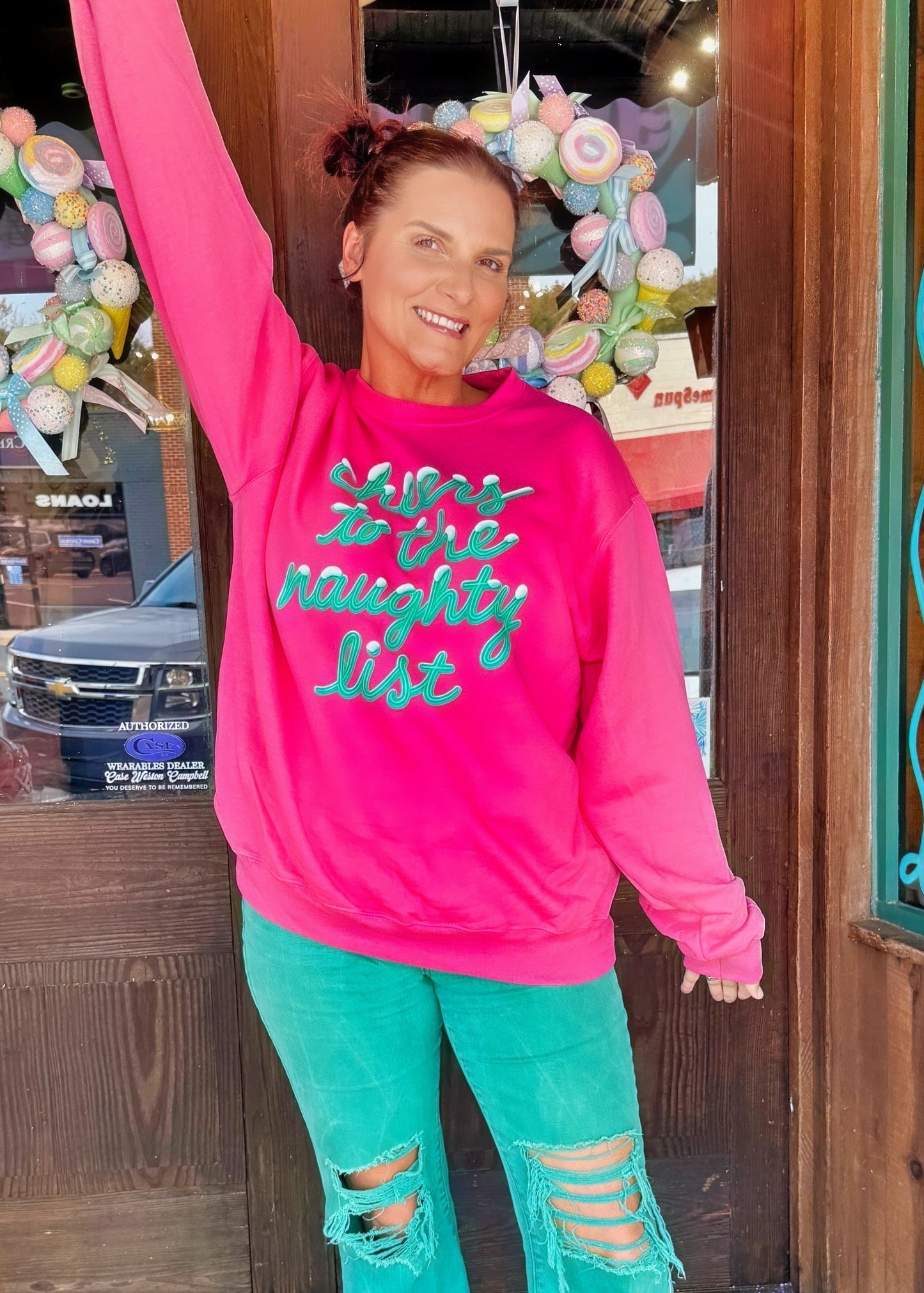 Cheers to the naughty list sweatshirt