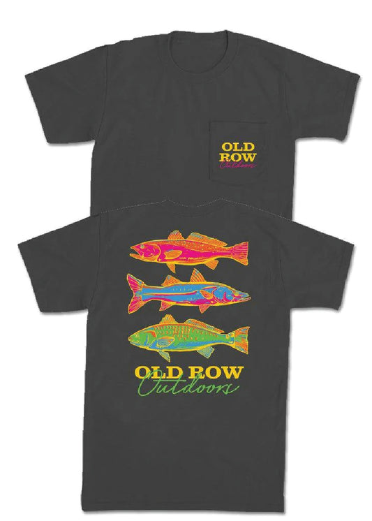 Old Row Outdoors Neon Fish Pocket Tee