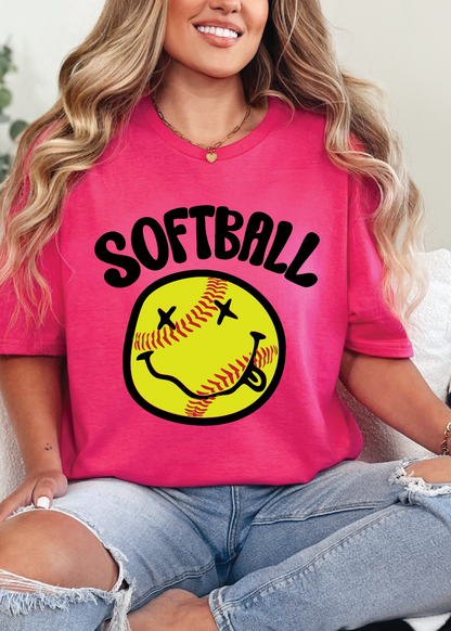 Softball Smiley Tee