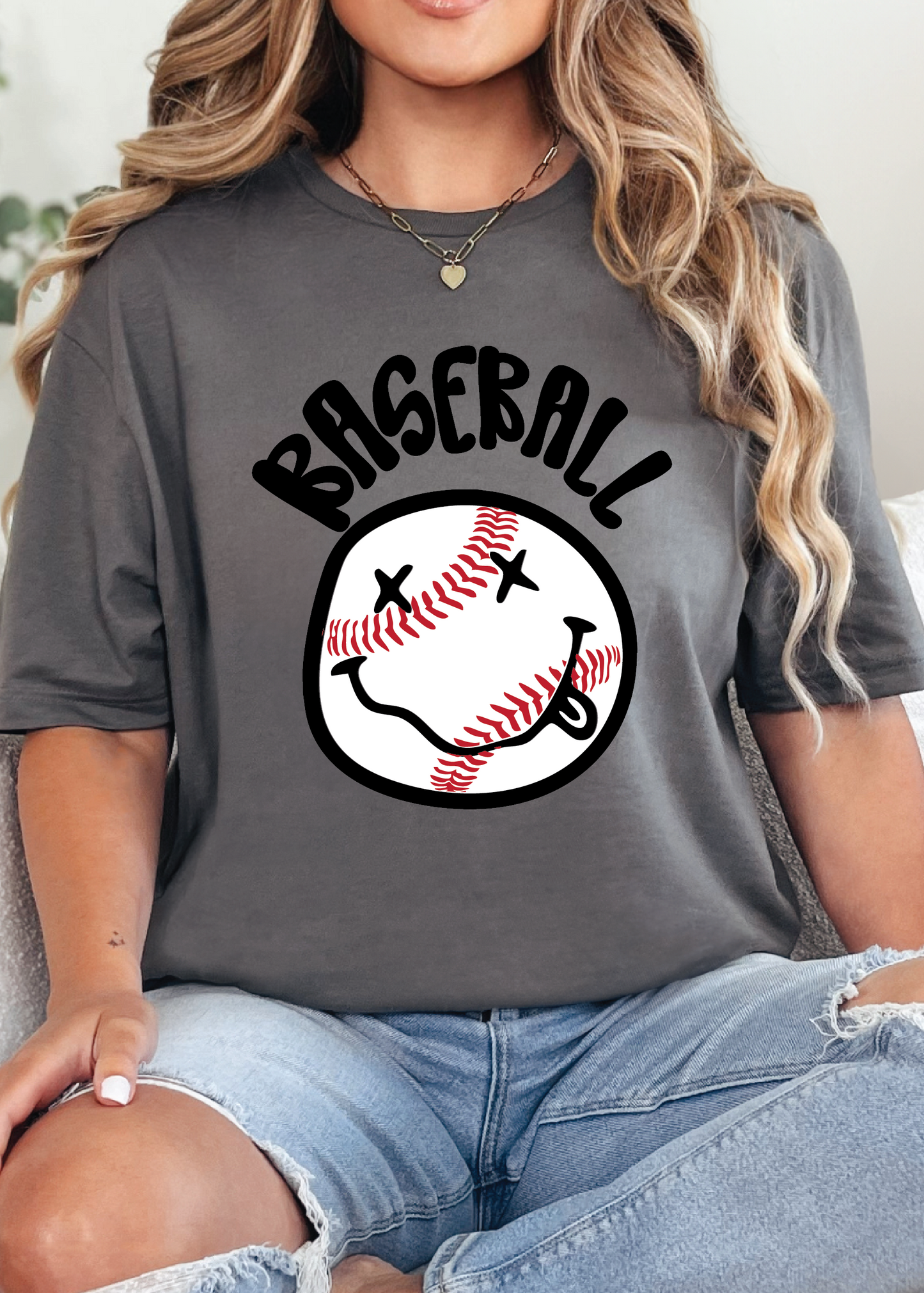 Baseball Smiley Tee