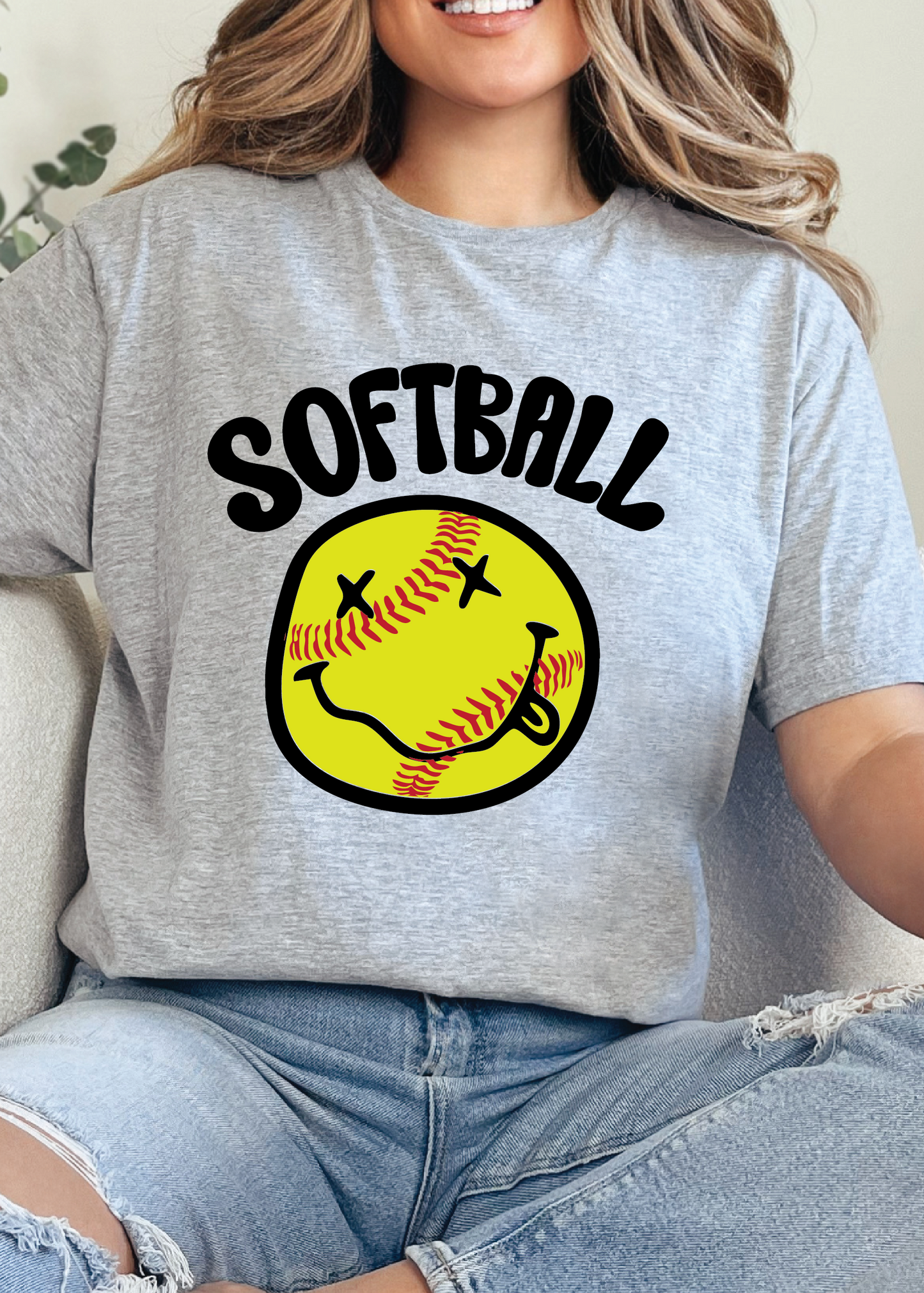 Softball Smiley Tee