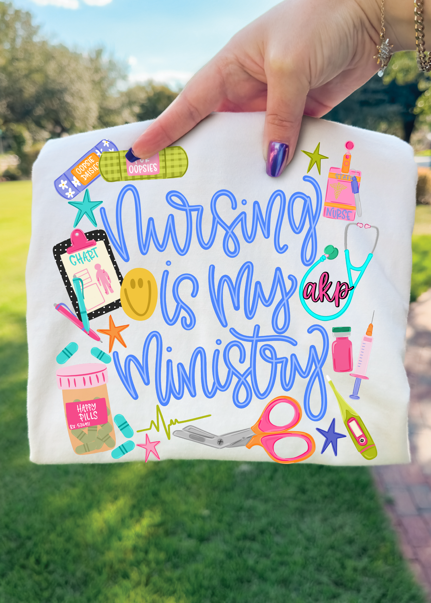 Nursing is my Ministry Custom Graphic Tee