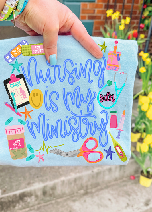 Nursing is my Ministry Custom Graphic Tee