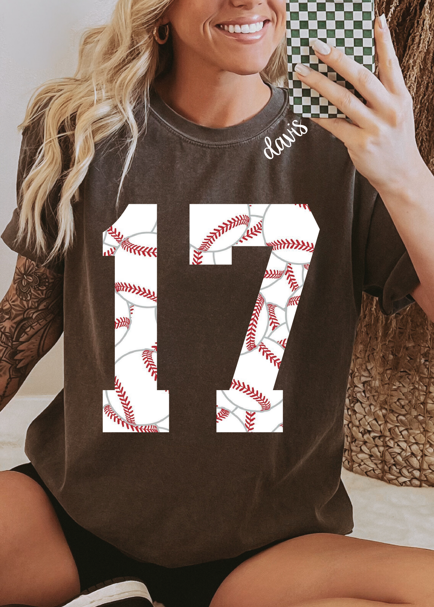 Oversized Baseball/Softball Number Comfort Color