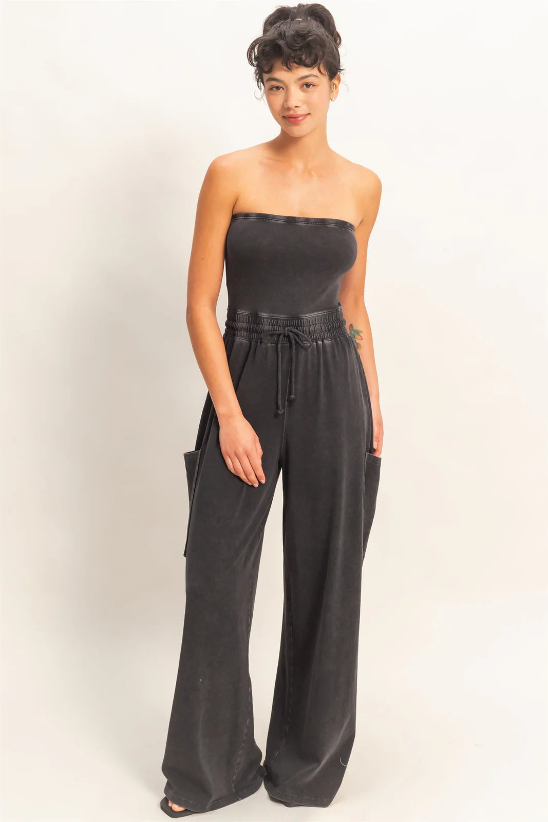 Coastal Breeze Strapless Jumpsuit