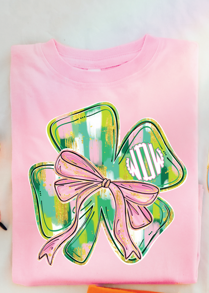 Lucky Clover Monogram Graphic Tee