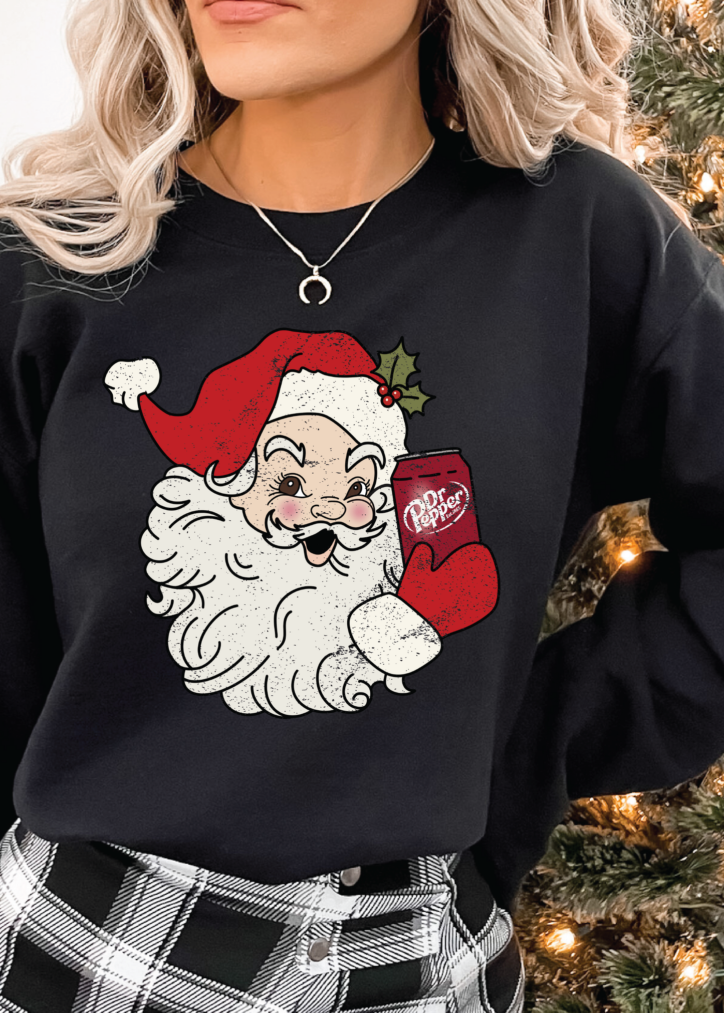 Vintage Santa Drink Crewneck