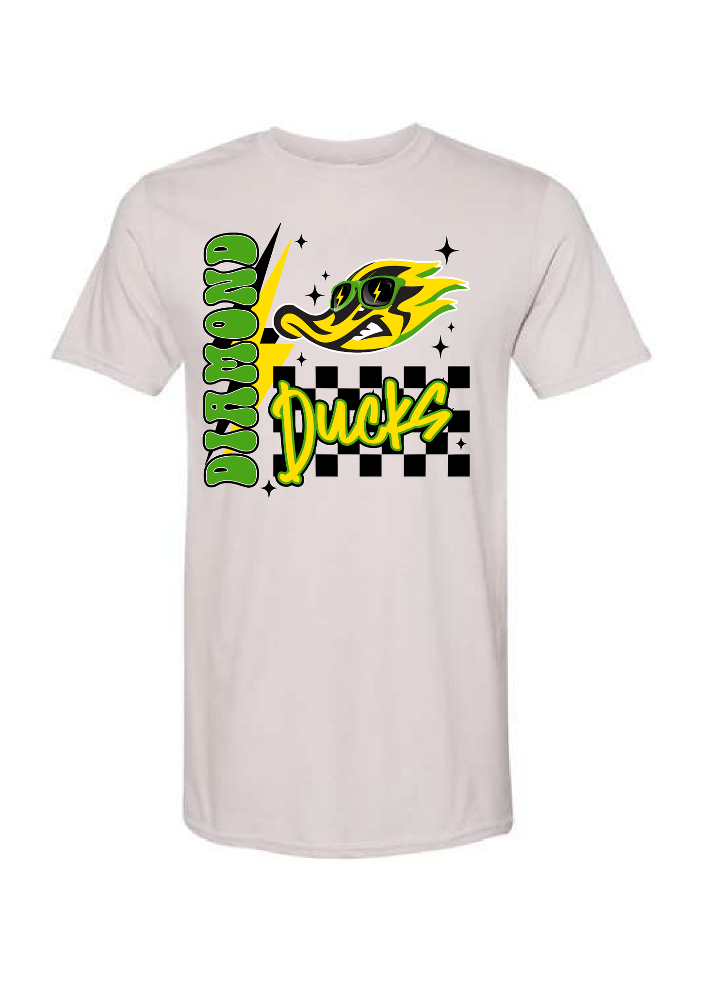 Checkered Retro Ducks Graphic Tee