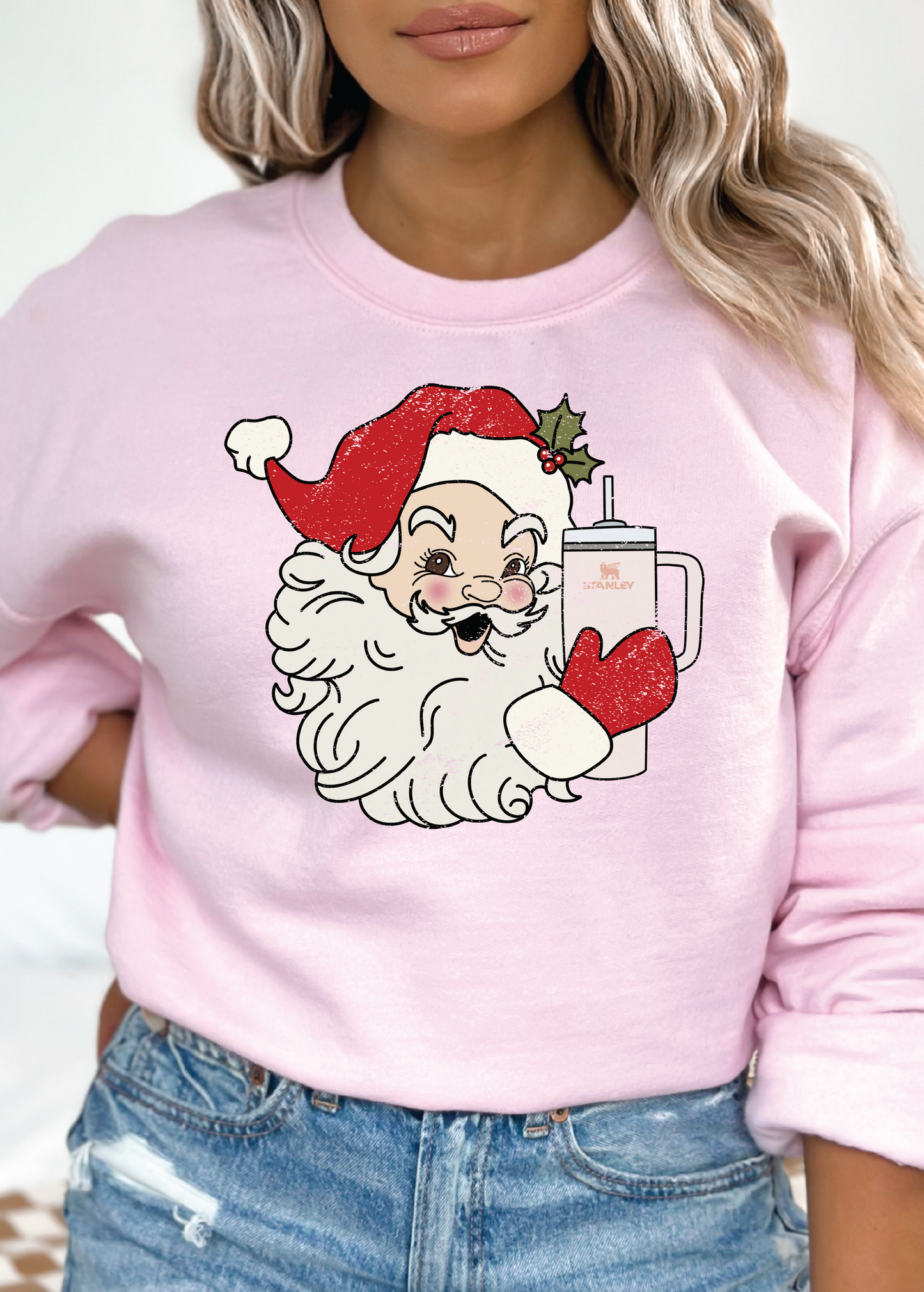 Vintage Santa Drink Crewneck