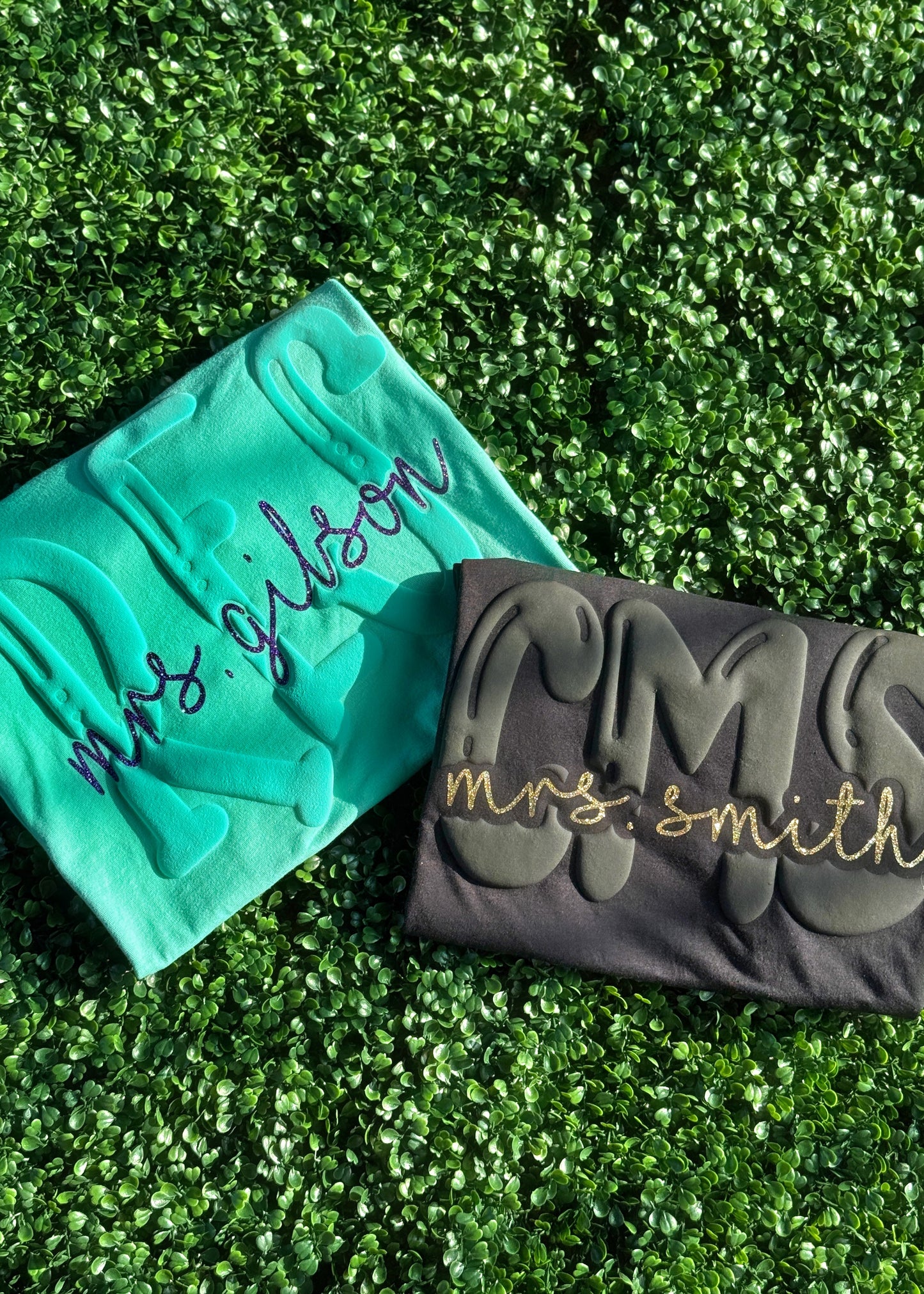 Puff Tone on Tone+ Glitter Customizable Tee