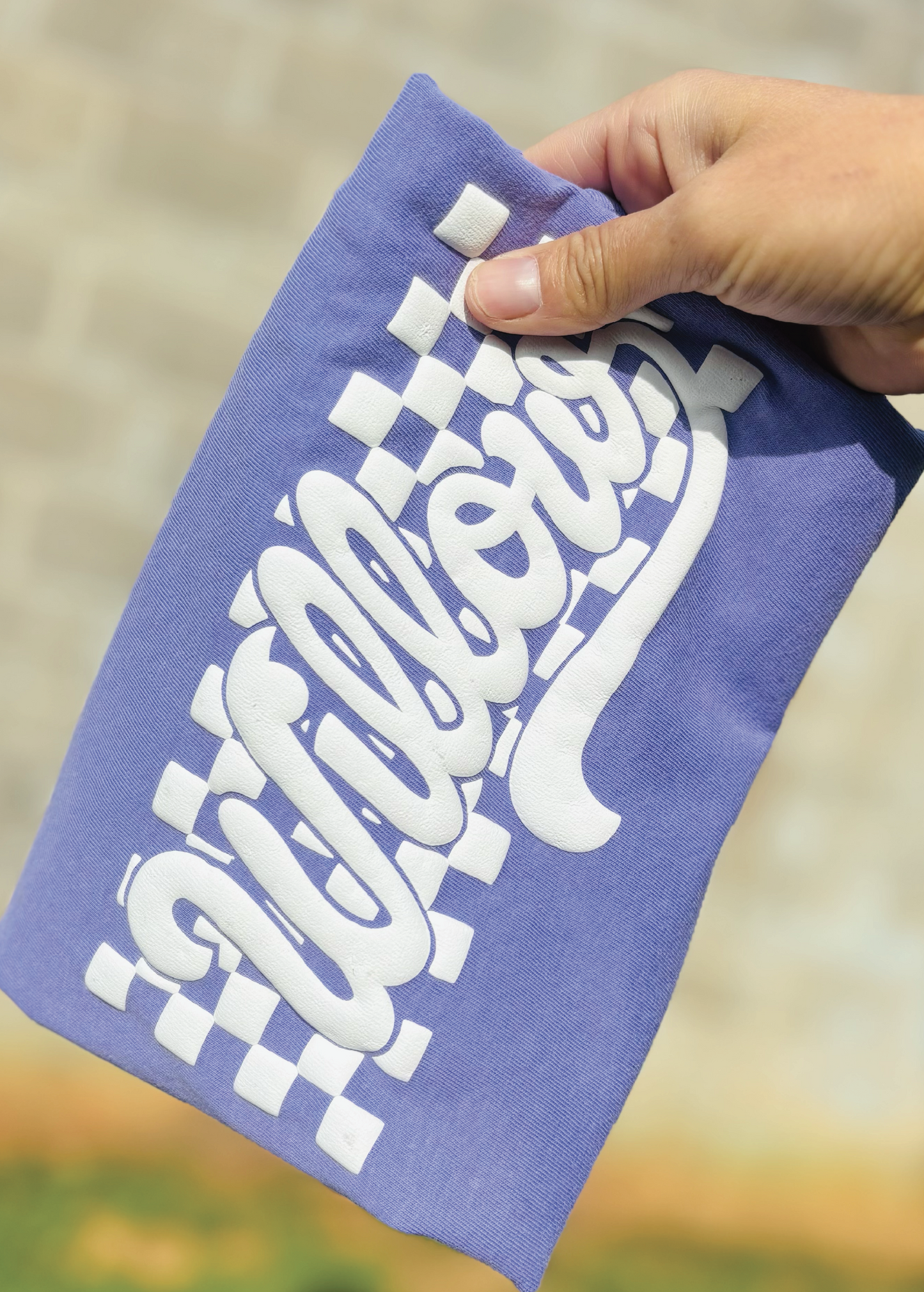 Comfort Color Checkered Name PUFF Tee