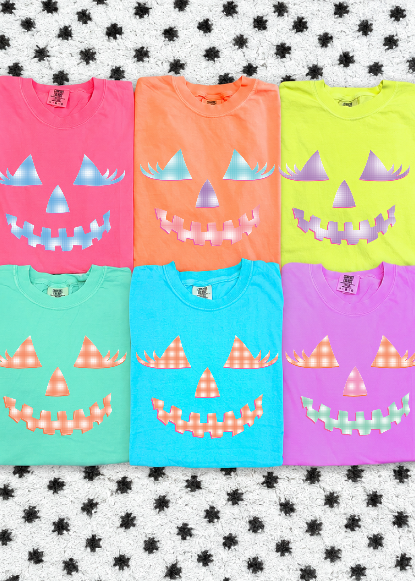 Pumpkin Face Comfort Color Tee