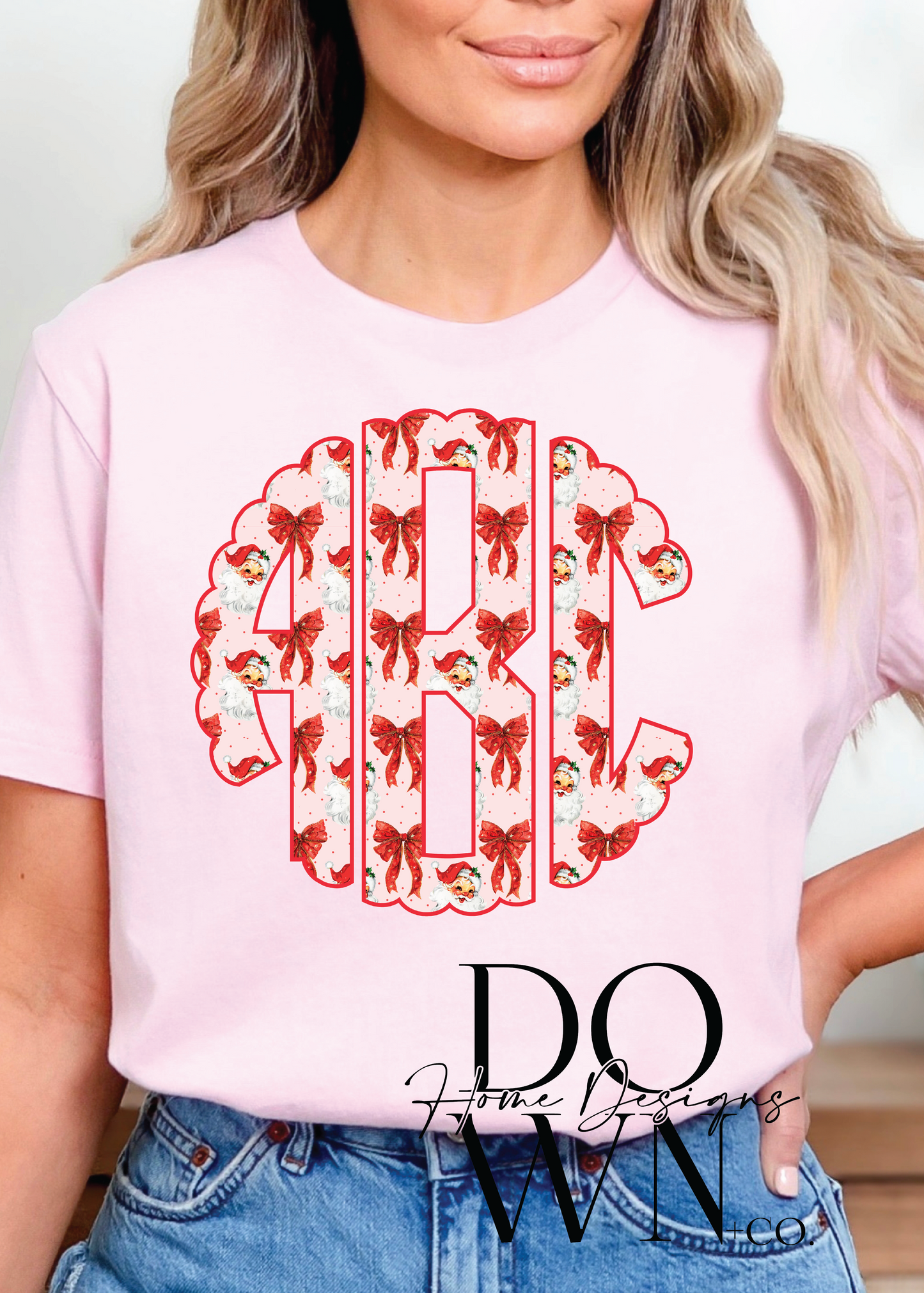 Santa Monogram Tee