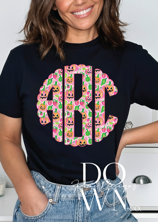 Halloween Monogram Tee