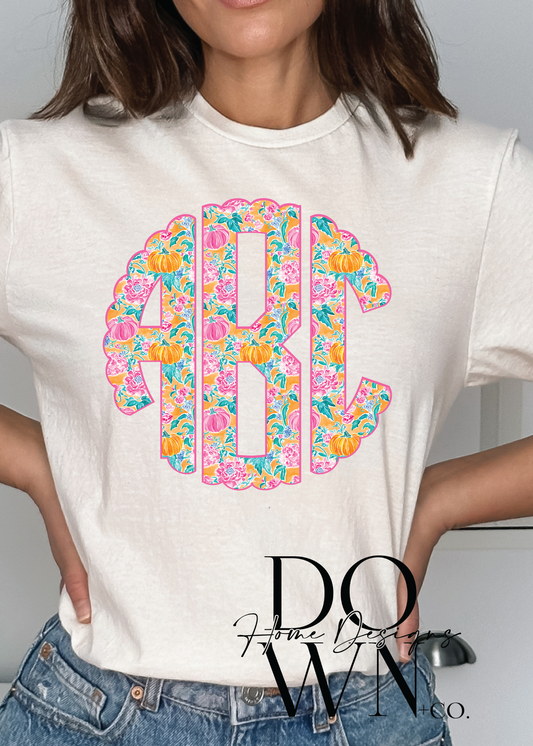 Pumpkins Monogram Tee