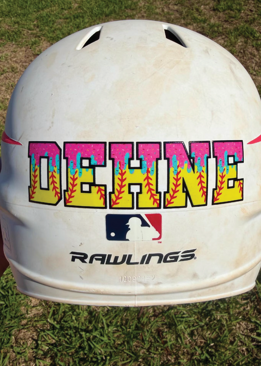 HELMET NAME UV STICKER